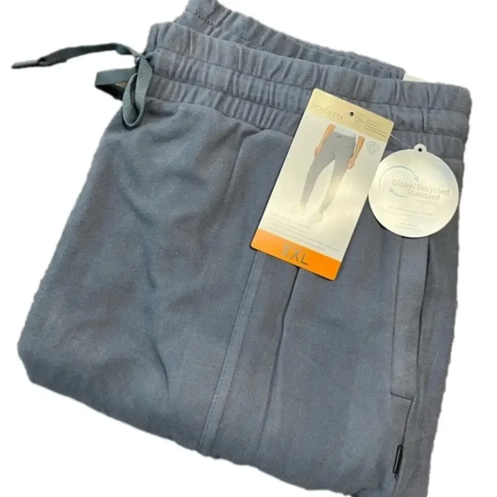 Mondetta Women's Jogger Fleece Pants Blue Grisaille Size XXL NWT